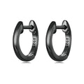 Genuine Sterling Silver Hoop Earrings - Elegant Rose Gold Color - Women's Fashion jewelry SCE808