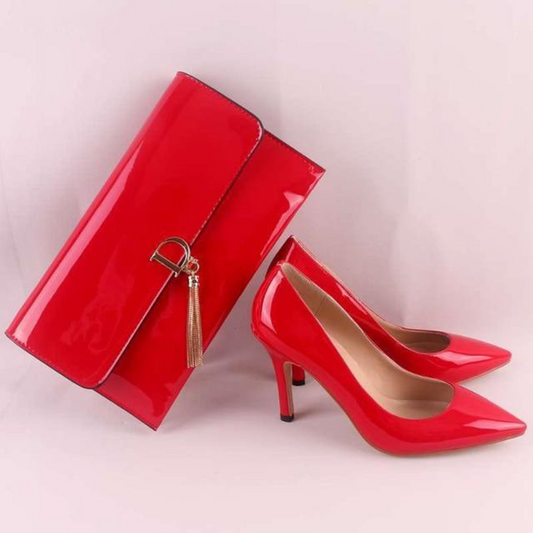 Designer Clutch & Heels