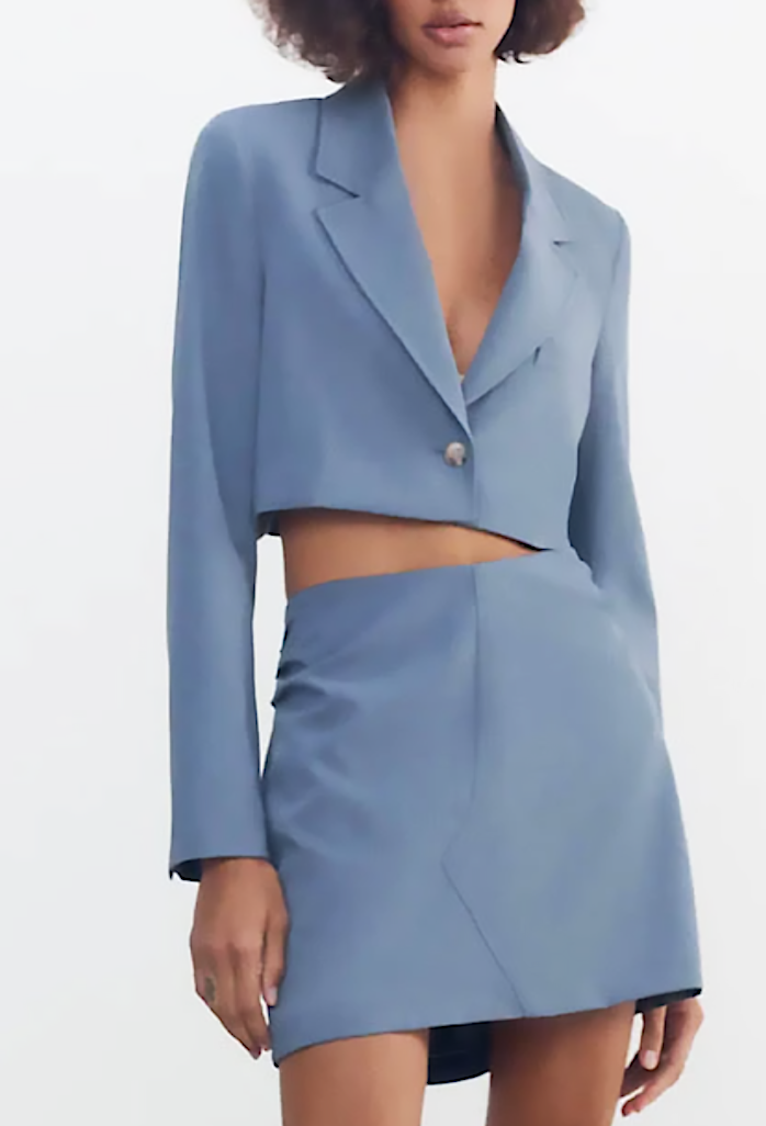 Crop Blazer & Skirt