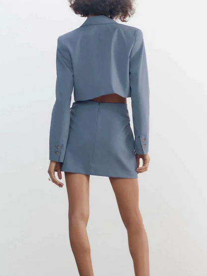 Crop Blazer & Skirt