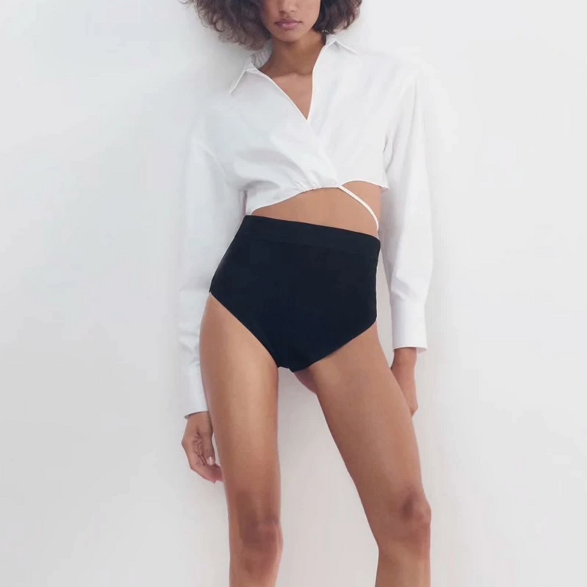 Crop Dress Shirt Blouse