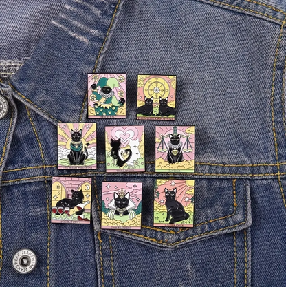 "Four of Cups" Cat Tarot Card | Collectible Pin