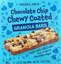 Trader Joe's Chocolate Chip Chewy Coated Granola Bars, 210g