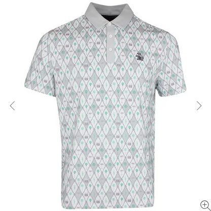 Cocktail Lattice Print Polo