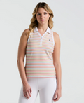 Ribbed Fine Line Stripe Sleeveless Top