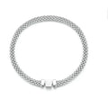 Sterling Silver Braided Square Buckle Bracelet