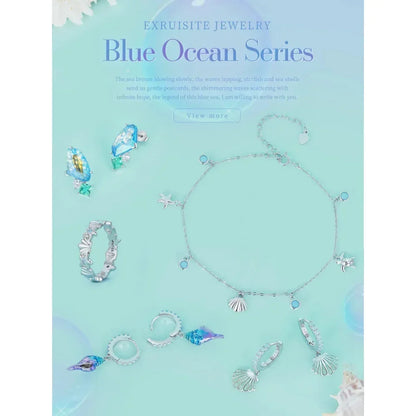 925 Sterling Silver Seastar And Shell Pendant Anklet | Simple Chain Foot Jewelry For Women | Platinum Plated Summer Jewelry