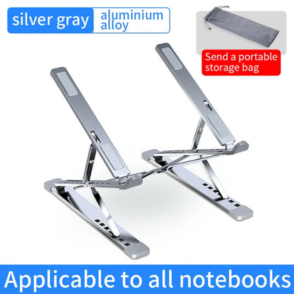 YYLM Aluminum Laptop Stand — Portable Foldable Cooling Riser for MacBook & Notebooks