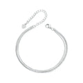 Sterling Silver Triple Layer Bracelet – White Gold Plated