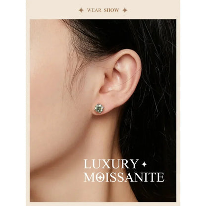 Breathtaking Moissanite Heart Stud Earrings | 925 Sterling Silver