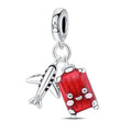 Crimson Horizons Sterling Silver Travel Charm