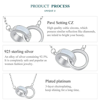 Connected Hearts: Sterling Silver Star/Heart/Cat Pendant Necklace