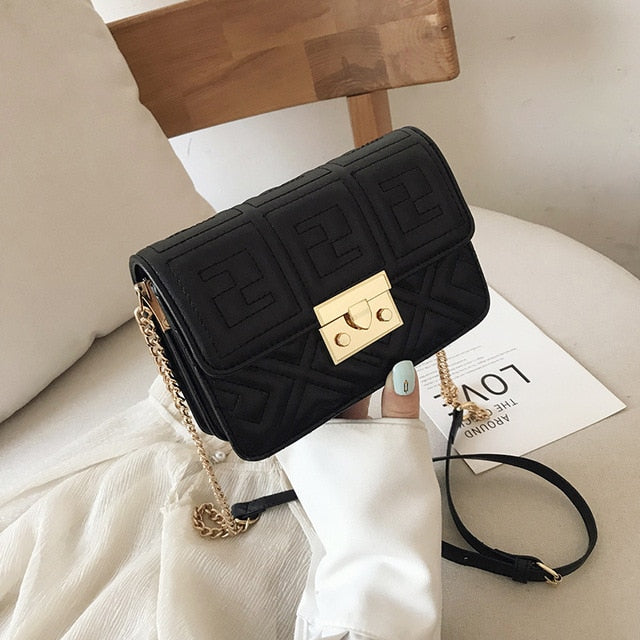 Deuce Leather & Chain Bag