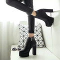 Zip Down Platform Boots