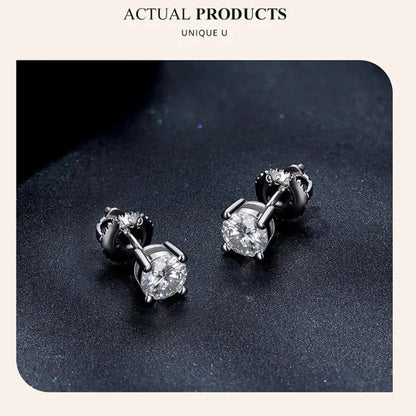 Breathtaking Moissanite Heart Stud Earrings | 925 Sterling Silver