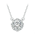 Dazzling Diamond Alternative: 1ct Moissanite Sterling Silver Pendant Necklace