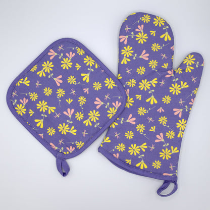 Shy Dragonfly-Oven Mitts & Pot Holders-4 Colors