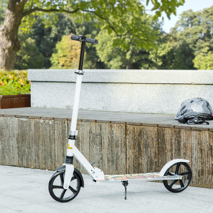 Kick Scooter for Kids Ages 6-12 with Adjustable Height, Rear-Fender Brake, 200mm Big Wheel, Foldable Design, Green