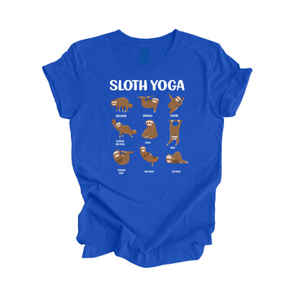 Sloth Yoga - Yoga Gift, Meditation Shirt, Yoga T-shirt, Yoga Lover Gift, Yoga Teacher Shirt, Wellness Shirt, Self Care Shirt - Inspired X
