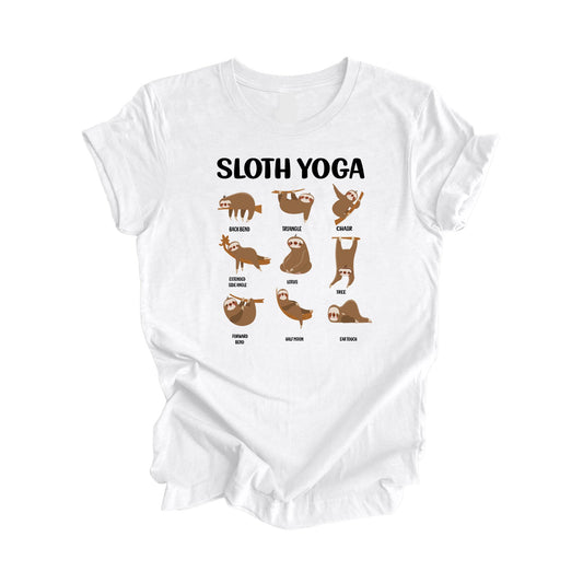 Sloth Yoga - Yoga Gift, Meditation Shirt, Yoga T-shirt, Yoga Lover Gift, Yoga Teacher Shirt, Wellness Shirt, Self Care Shirt - Inspired X
