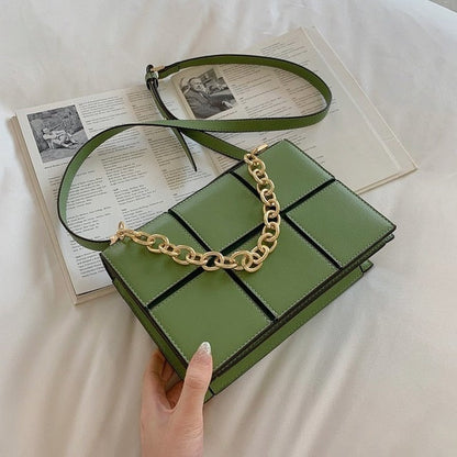Plaid & Chain Bag