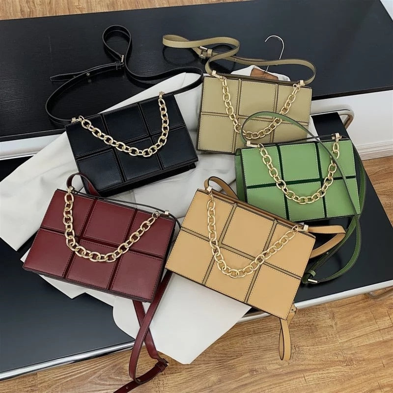 Plaid & Chain Bag