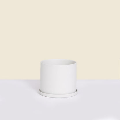Small Stone Pot with Saucer