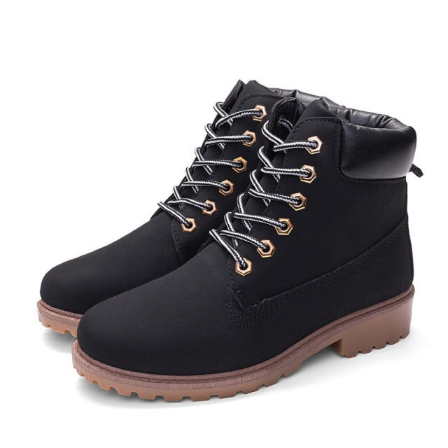 Leather Trim Classic Boots