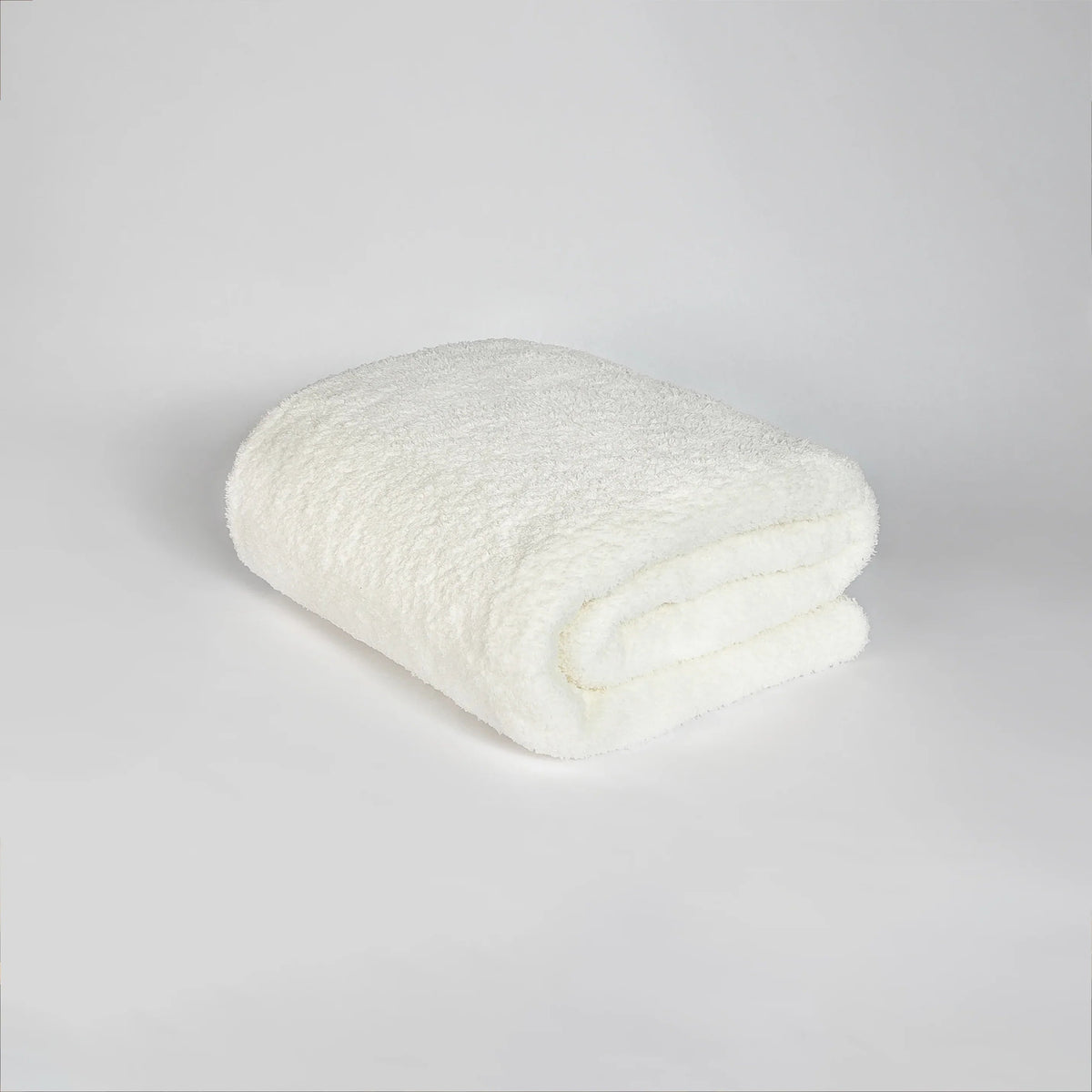 White Solid Double Layered Extended Throw