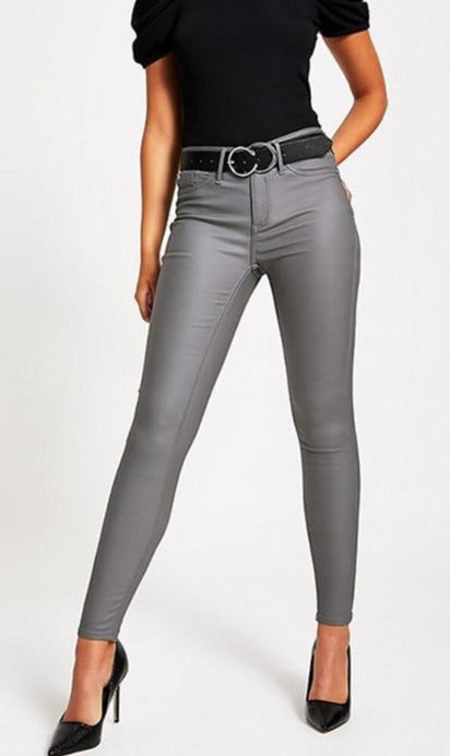 Grey Fitted Denims