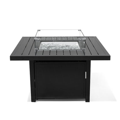 Aluminum Propane 42" Square Outdoor Fire Pit Table