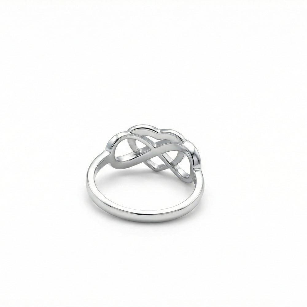 Sterling Silver Rose Gold Infinity Heart Ring