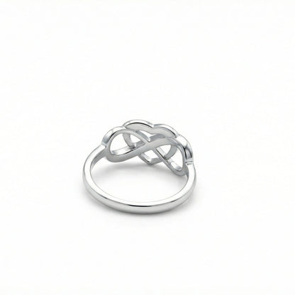 Sterling Silver Rose Gold Infinity Heart Ring