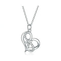 Sterling Silver Forever Love Heart Pendant Necklace With Cubic Zirconia - Women'S Necklace