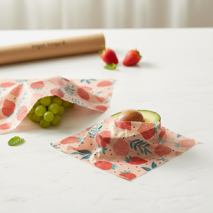 Reusable Beeswax Food Wraps (3-Pack) | Plastic-Free & Zero-Waste