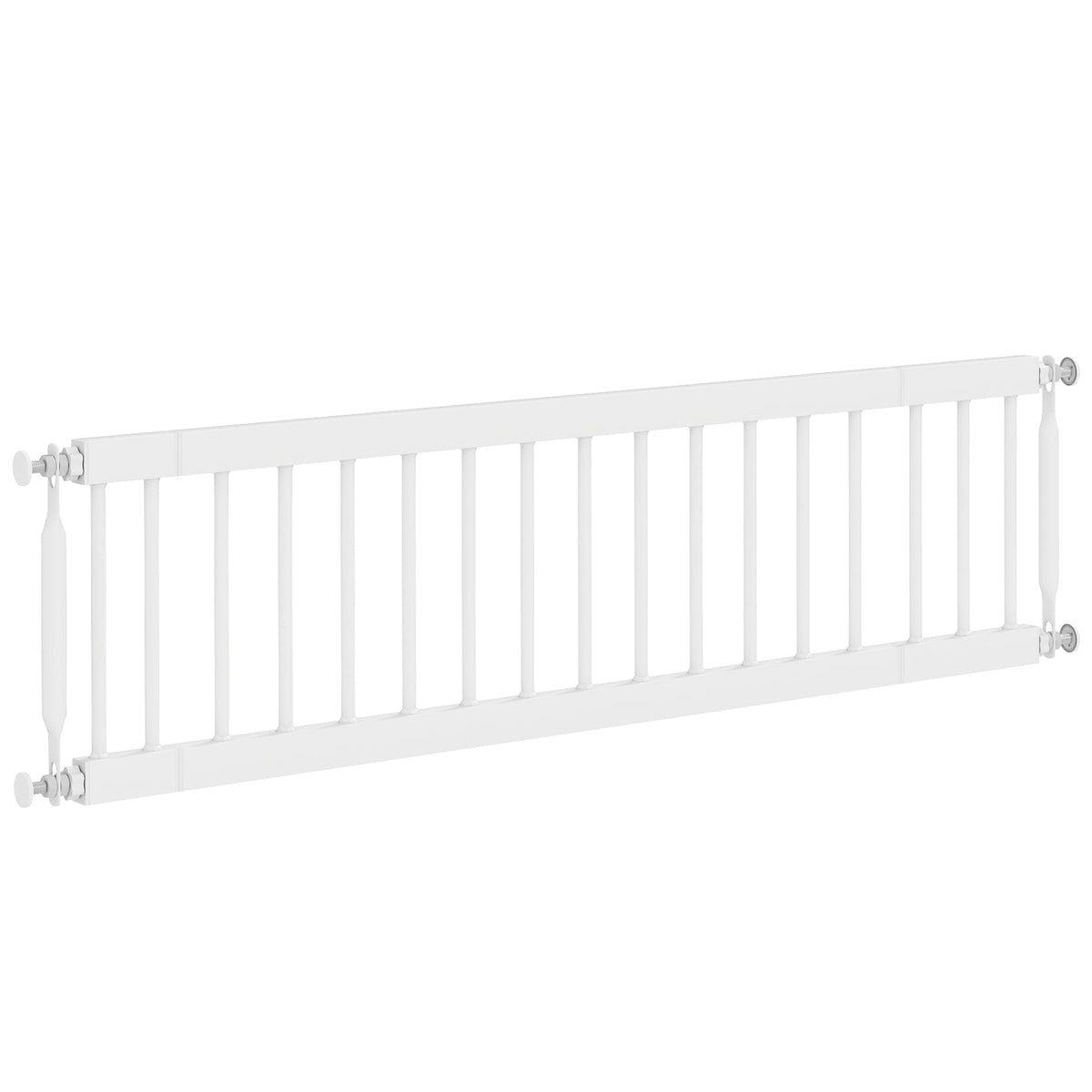 26"-37" Dog Gate, Adjustable Pet Gate, Fits 10" Tall with 2 Extension, Pressure Mount Kit for Stairs and Doorways, Black