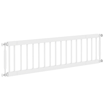 26"-37" Dog Gate, Adjustable Pet Gate, Fits 10" Tall with 2 Extension, Pressure Mount Kit for Stairs and Doorways, Black