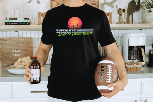Saskatchewan Retro 80s Unisex T-shirt | Saskatchewan Clothing | Prairie Clothing