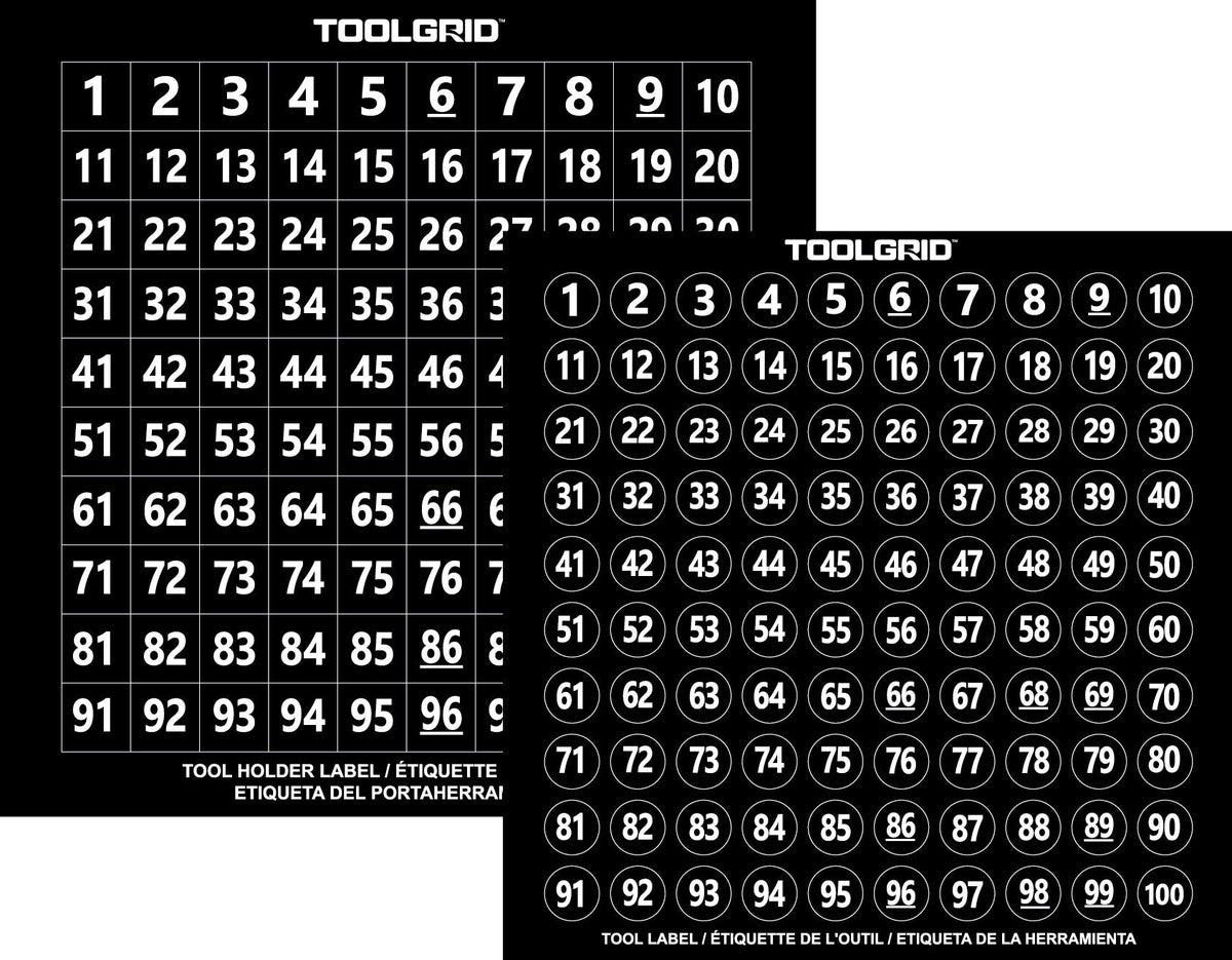 Toolgrid® Tool and Clip Identification Labels
