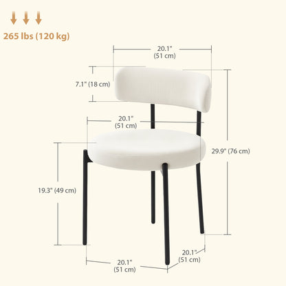 Avery 4 Pieces Modern Dining Chairs with Corduroy Upholstery-Beige