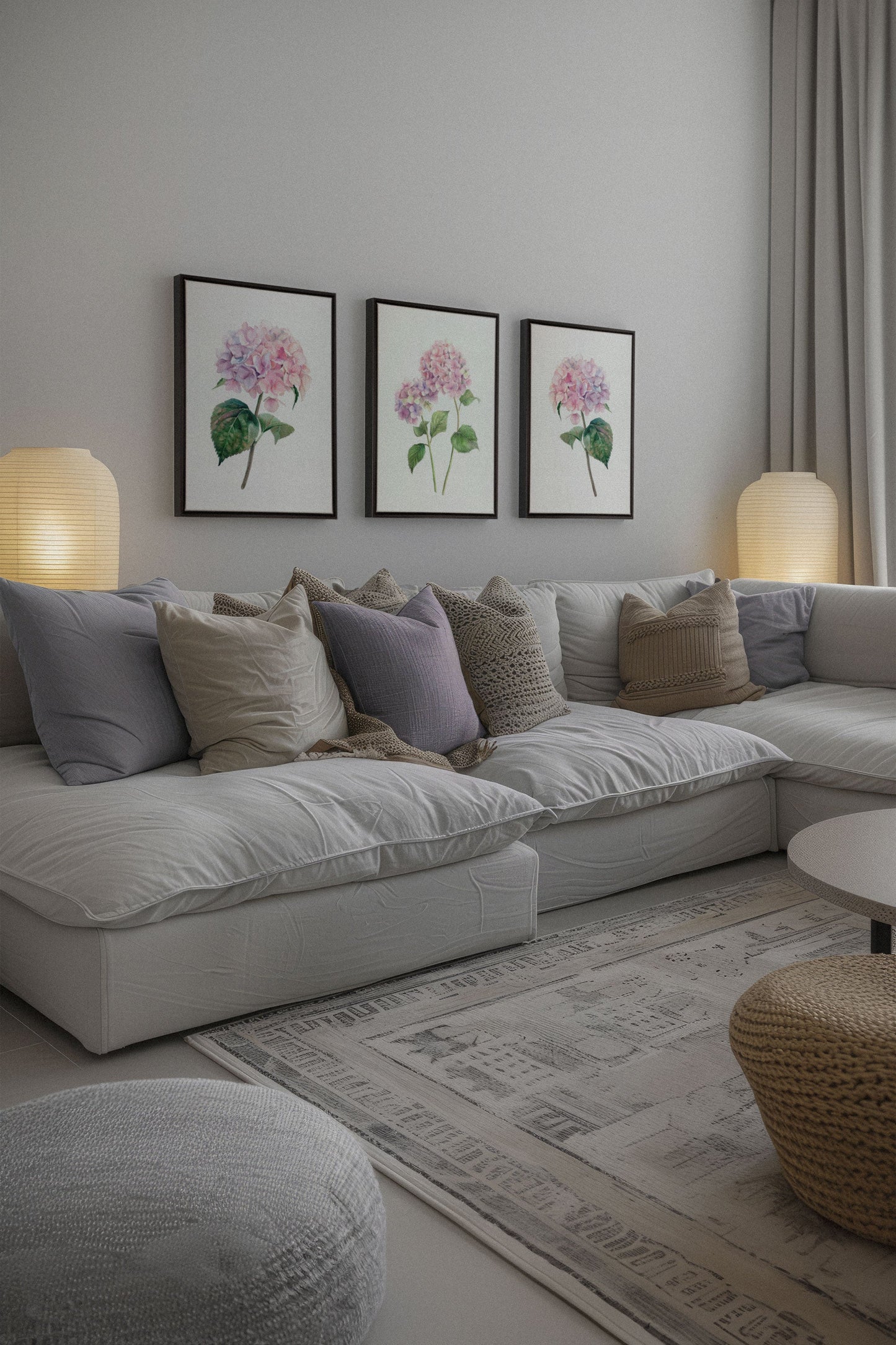 BLOSSOMING TRIO (3 Oeuvres sur toile étirée)