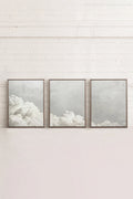 ANTIQUE CLOUDSCAPE TRIO (3 Oeuvres sur toile étirée)