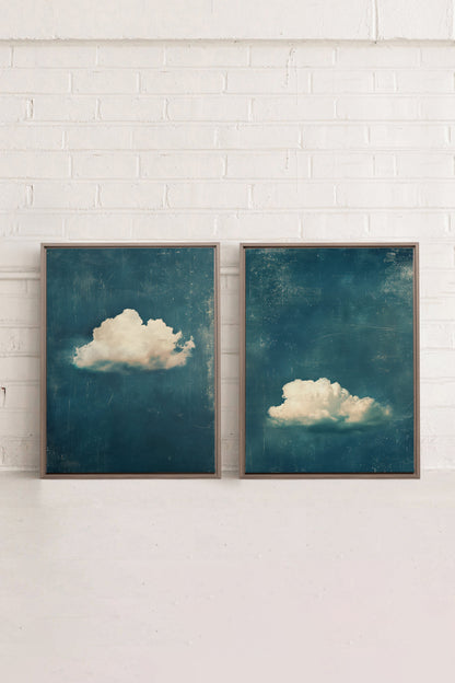 TWILIGHT BLUE SET (2 Oeuvres sur toile étirée)