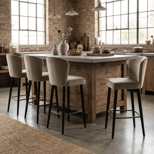 Set of Four Silhouette Counter Stools