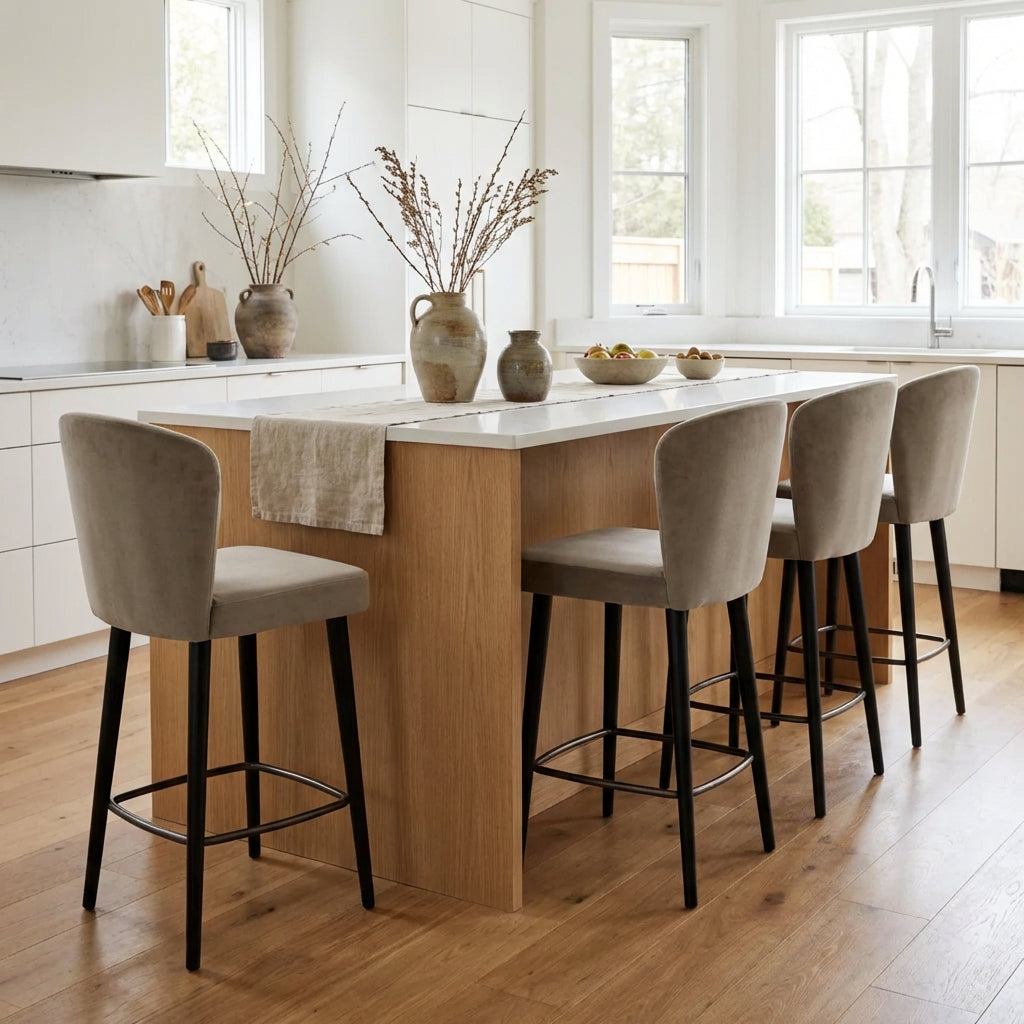 Set of Four Silhouette Counter Stools