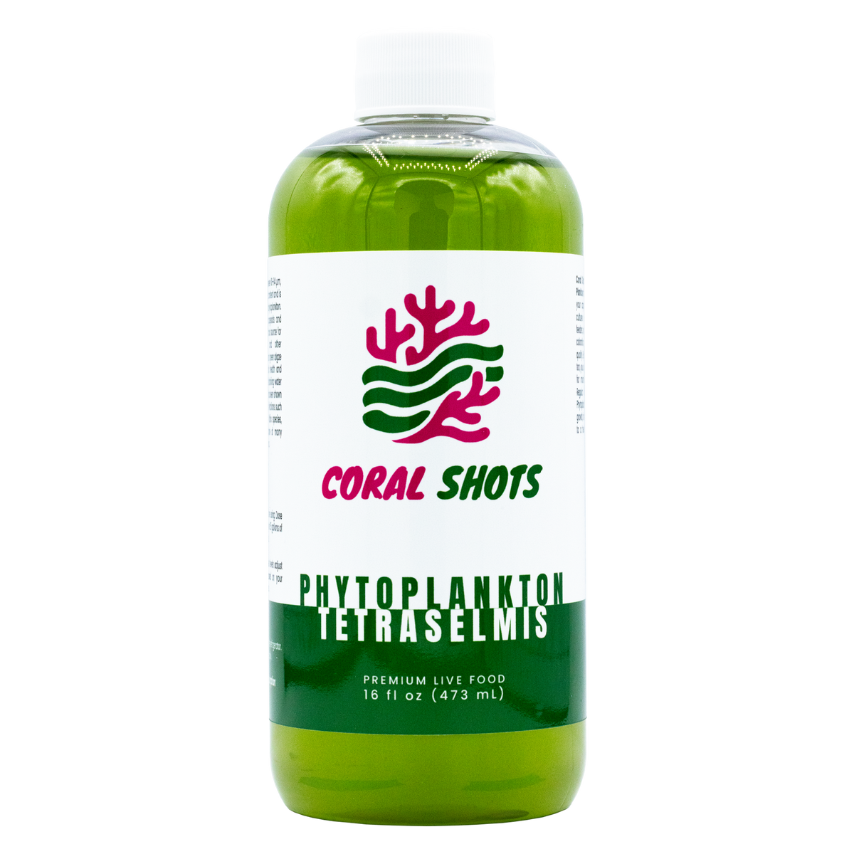 Tetraselmis Live Phytoplankton - Coral Shots