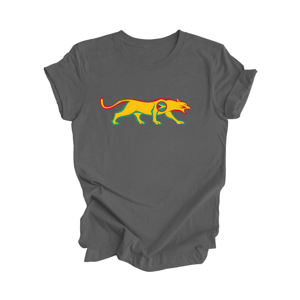 The Jaguar Guyana - Guyanese Gift T-Shirt, Guyana Present, National Symbol Tee Shirt, Carribean Shirt, 592 Area Code Shirt, Georgetown Shirt, West Indies Tee - Inspired X