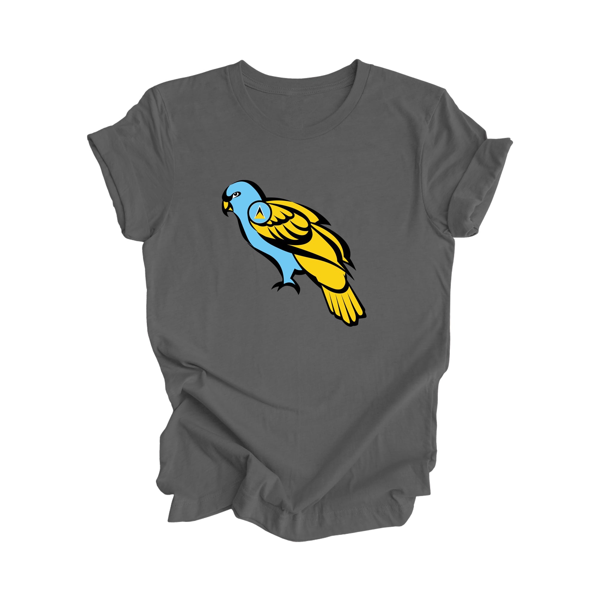 The Parrot St. Lucia - Parrot, Saint Lucia Gift T-Shirt, St. Lucia Present, National Symbol Tee Shirt, Carribean Shirt, 758 Area Code Shirt, Castries Shirt, West Indies Tee - Inspired X