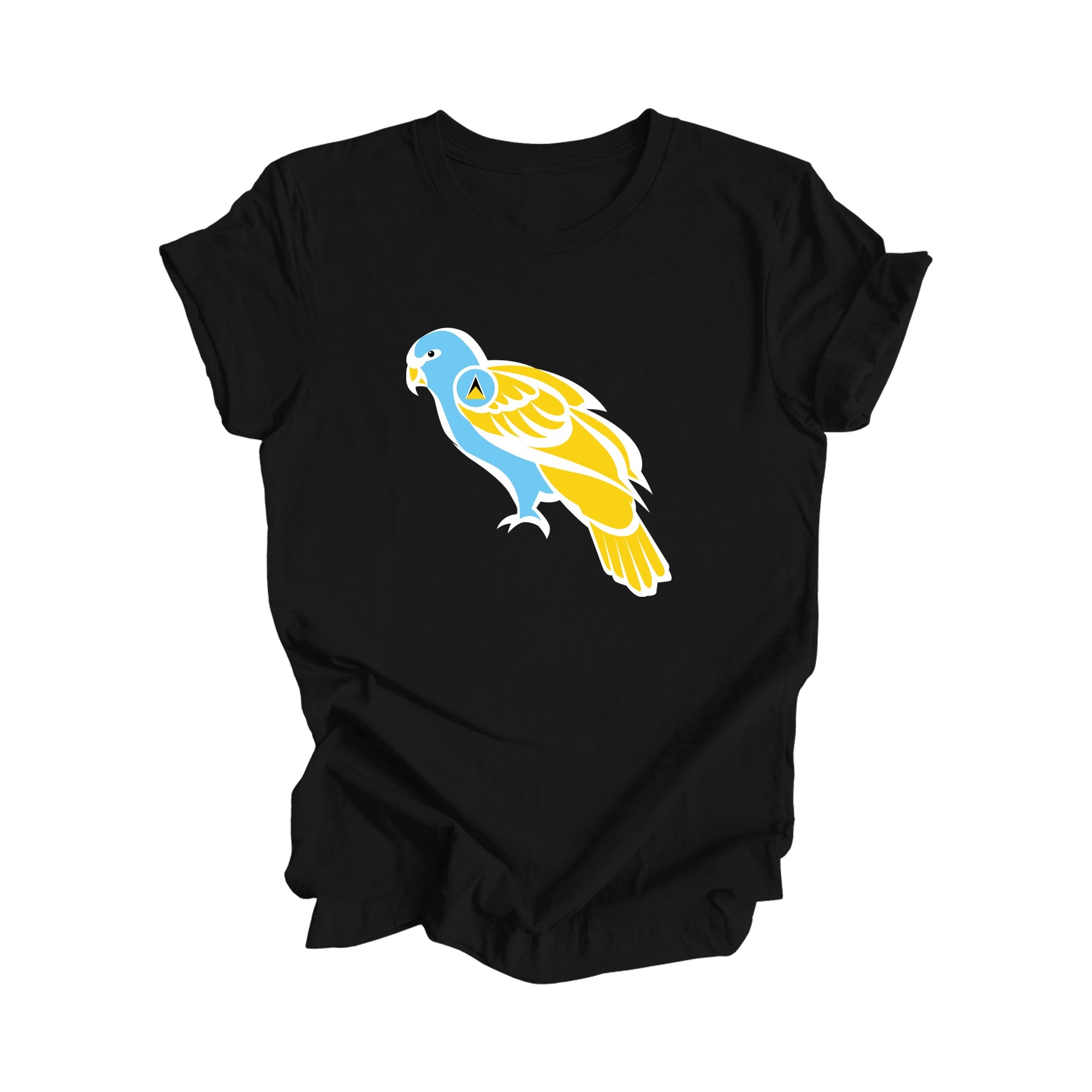 The Parrot St. Lucia - Parrot, Saint Lucia Gift T-Shirt, St. Lucia Present, National Symbol Tee Shirt, Carribean Shirt, 758 Area Code Shirt, Castries Shirt, West Indies Tee - Inspired X