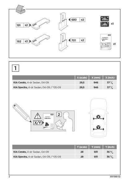 Thule Rapid System Fit Kit 1368
